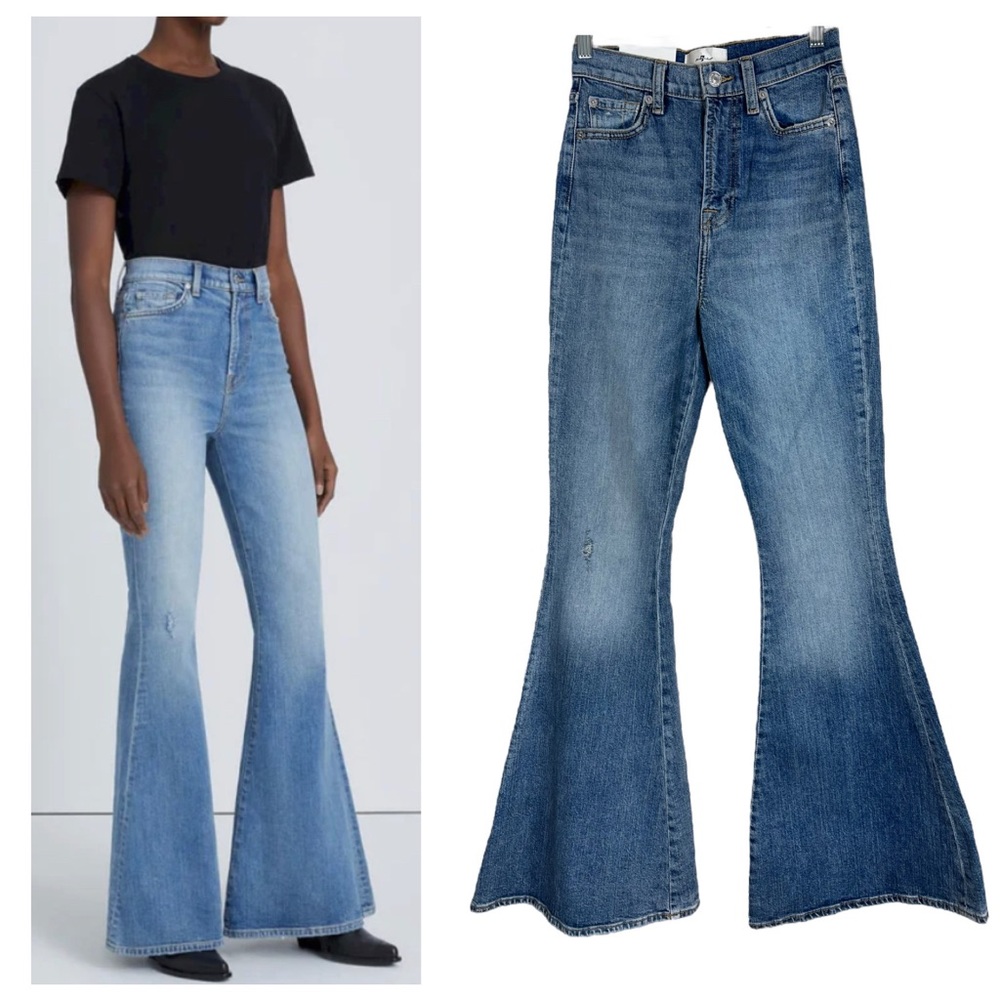 Mega Flare Jeans by 7 For All Mankind Size 25 New - Picture 14 of 14